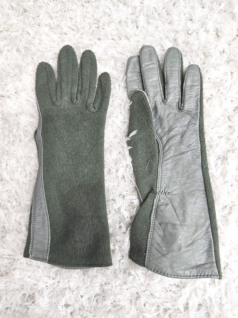 USGI Nomex Flight Gloves Size 6 Sage Green Pilot Flyers Summer Leather Military